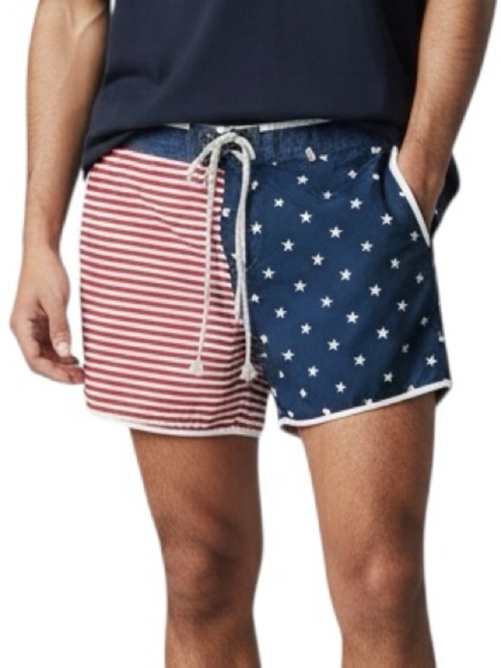 Los Angeles Third & Army Blue Red  Stars and Striped Board Volleyball Shorts